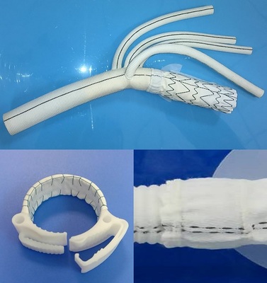 免缝合带支架四分支人工血管的研发及其临床前研究